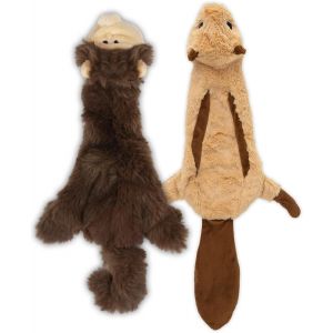 Jouet Couineur 2 En 1 Pour Chien Avec Tissu Doux Et Durable Pour Animaux De Compagnie De Petite,Moyenne Et Grande Taille-Sans Rembourrage Pour Jeu En Intérieur,Singe,Écureuil - Neuf