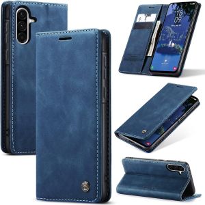 Case For Samsung Galaxy S23 Fe 5G Premium Leather Protective Pouch Wallet Flip Case Magnetic Case Cover For Samsung Galaxy S23 Fe Blue - Neuf