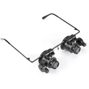 Starlight-Eye Loupe, Lunettes Loupe Avec Led Lumi&egrave;re Lunettes Professionnelles De R&eacute;paration Des Yeux Pour Montre 20 X Loupe Bijoutier Outil Loupe Loupe - Neuf