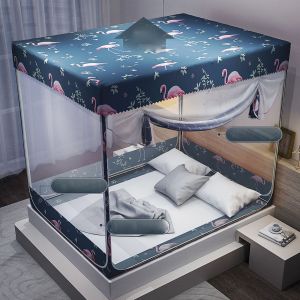 HJLIAN Rideaux de lit a baldaquin, maille haute densite, respirante et resistante, pour chambre d'hotel, tissu coupe-feu, 1,5 m (epaississement et vernis au four) - Neuf