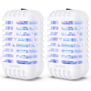 CHECARZHN--NO1-Lampe Anti Moustique 2 Pack, Pr Anti Moustique Tueur De Tue Mouche Electrique, Piège À Insectes Uv Électrique D'Intérieur Destructeur D'Insectes Pour Mouches, Moustiques, Mites - Neuf