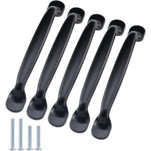 lbgwp60-LotDe 20 Poignées De Porte De Placard De Cuisine De 130 Mm, Noir Mat, Arc En Arc, Trou De Perçage De 128 Mm, Quincaillerie De Rechange Pour Armoire, Tiroir, 160 Mm De Long, 2 Tailles De Vis - Neuf