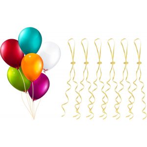 Senior-Fermetures De Ballons &Agrave; H&eacute;lium, Rubans Avec Attache Rapide Pour Anniversaire Ou Mariage - 50 Pi&egrave;ces (Dor&eacute;)[L1718] - Neuf