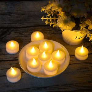 Bougies Chauffe-Plat Led, 24 Paquets De Bougies Chauffe-Plat &Agrave; Piles Sans Flamme, Fausse Bougie &Eacute;lectrique Pour Les C&eacute;l&eacute;brations Saisonni&egrave;res Et De Festival 100 + Heures De Lumi&egrave;re &Eacute;lectrique (24) - Neuf