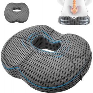 Ulteronixshop-Coussin de si&egrave;ge orthop&eacute;dique, anti-escarres, coussin de chaise de bureau ergonomique, soulagement du coccyx, h&eacute;morro&iuml;des, hanche, coussin de coccyx antid&eacute;rapant, coussin de si&egrave;ge pour - Neuf