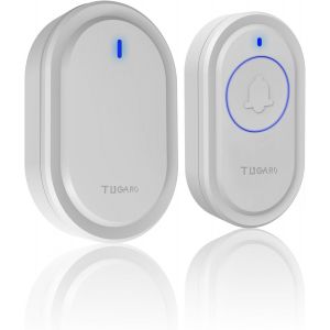 KALANKA-Sonnette sans Fil, 500 ft Range 0-110 DB Mute Mode 40 sonnettes, 5 Niveaux de r&eacute;glage du Volume et Sonnette avec lumi&egrave;re LED, Facile &agrave; Installer dans Le Bureau, l'h&ocirc;tel, la Maison, l'applicat - Neuf