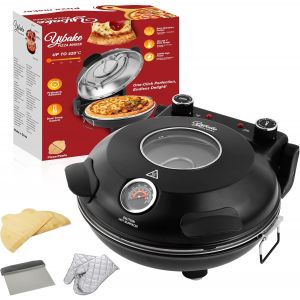 Four &agrave; pizza &eacute;lectrique 420&deg;C avec pierre c&eacute;ramique 12"" noir - Neuf