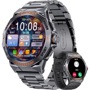 Montre Connect&eacute;e Homme Avec Appel Bluetooth, 1.43"" Hd Amoled Smartwatch Avec 110+Modes Fitness Activity Tracker/Sommeil,Etanche Ip68 Smart Watch, Calories/Spo2 Montre Sport Ios Android - Neuf
