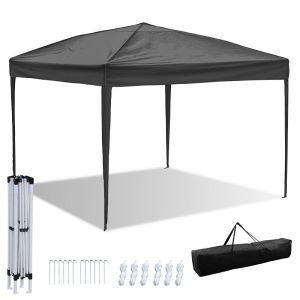 3x3m Tonnelle Pliante &Eacute;tanche Stable, Tonnelle De Jardin Exterieur Anti-Uv, Grau - Neuf