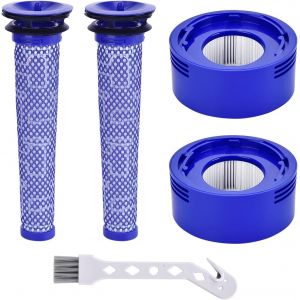 2 Pièces Filtre V8 Pour Dyson V7 V8 Pré-Filtre Et Filtre Moteur Pour Dyson V8 V7 Animal Plus Extra Absolute Aspirateur À Batterie Motorhead Ensemble De Filtres Hepa Avec Brosse De [SSE7112425] - Neuf