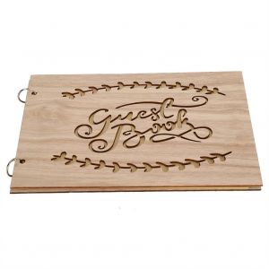 Hjlian Livre D'or De Mariage En Bois, Album, Carnet, Decoration D'anniversaire De Mariage, Fourniture De Type 1 - Neuf