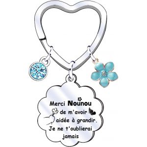 Kal-Cadeaux Nounou Porte Cl&eacute;s Nounou Bijoux Nounou Cadeaux Nounou Merci Nounou,Cadeau No&euml;l Nounou,Anniversaire Nounou,Cadeau De Fin D'ann&eacute;e Cadeau Anniversaire Porte-Cl&eacute;s Nounou - Neuf