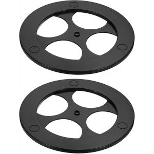 Sjzg-Lazy Susan Lot De 2 Organiseurs De Plateau Tournant De 27,9 Cm Avec Roulement &Agrave; Billes Rotatif &Agrave; 360 Degr&eacute;s Pour Armoire De Cuisine, Garde-Manger, Organisation Et Rangement, Noir - Neuf