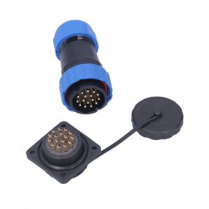 XYONG Connecteur d'alimentation etanche IP68 male femelle carre 4 trous prise aviation 380 V 10 A SP2816 broches - Neuf