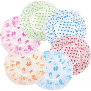 2 Pieces Bonnet De Douche Etanche, Bonnet De Douche &Eacute;lastique Bonnet De Douche Double Couche, Grand Accessoire Cheveux Douche Pour Les Femmes Filles De Douche Spa (Combinaison) - Neuf