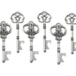 Tianyi-Mélangé 20 Extra Grands Ouvre-Bouteille De Forme Clés Clés Squelette En Argent Antique Faveur De Fête De Mariage - 2 Styles, 20 Ouvre-Clés (Argent Antique) - Neuf