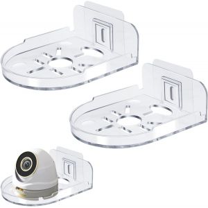 Kalanka-Lot De 2 &Eacute;tag&egrave;res Murales Pour Cam&eacute;ra, Support &Eacute;tag&egrave;re Murale Camera Sans Per&ccedil;age, Support Universel Adh&eacute;sif Pour Babyphone, Surveillance Int&eacute;rieure Ext&eacute;rieure, Transparent - Neuf