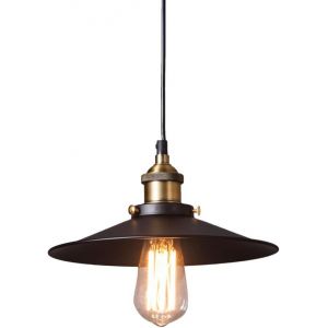 Subzonal-Suspension Au Plafond R&eacute;tro Noir Metal Industriel Design Edison Vintage Luminaire Lustre Ext&eacute;rieur Abat-Jour Personnalit&eacute; Lustre Comptoir De Bar Pour Salon Salle &Agrave; Manger Bar (30 Cm Sans - Neuf