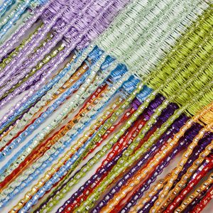 KALANKA-Rideau Anti Mouches pour Porte Extérieur et Intérieur - Fil Paillettes, Perle, Franges Colorées - Décoration Festive - 100x200 cm - 1 Pièce - Neuf