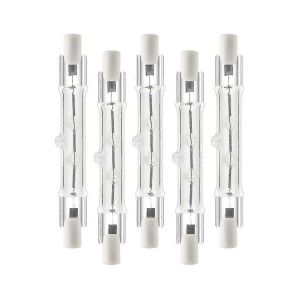 Paquet De 5 R7s 118mm 300w 230v,Ampoule Linéaire Halogène R7s,Lampe Halogène À Intensité Variable Pour La Construction Wo Zhexin - Neuf