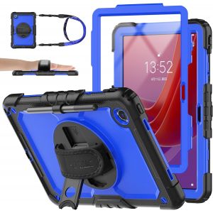 Coque pour Lenovo Tab M11/ K11/ Xiaoxin Pad 2024 11 Pouces (TB330FU/TB-330XU/TB-331FC), Coque Antichoc avec Protecteur D'&eacute;cran, Support Rotatif &agrave; 360&deg;/Dragonne et Porte-Crayon, Bleu - Neuf