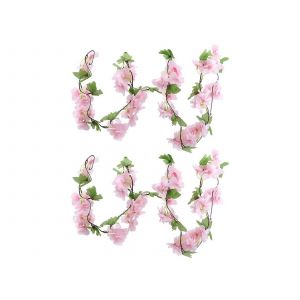 Guirlande de 2 fleurs de cerisier artificielles roses de 2,3 m - Neuf