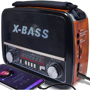 CHECARZHN--NO1-Radio Rétro Bluetooth Fm, Radio Nostalgique, Boîtier Aspect Bois, Radio Vintage, Système Compact, Pr En Charge Usb, Fente Pour Carte Sd, Radio De Cuisine Simple Pour Le Bureau, La Mais - Neuf