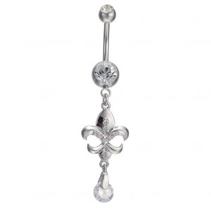 Piercing De Nombril En Zircon, Pendentif Tendance, Mignon, Pieuvre (Argent Blanc) - Neuf