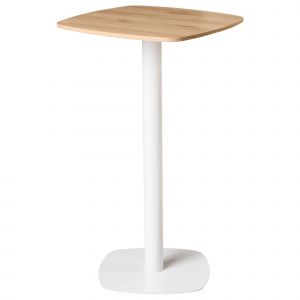Table De Bar Morella Marron Clair/Blanc 60 Cm 60 Cm - Neuf