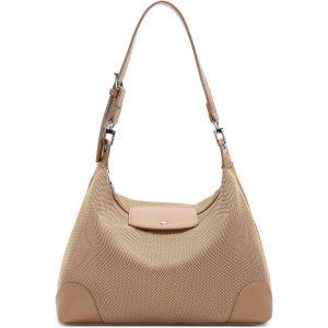 SJZG-Sac Hobo L&eacute;ger Sac &Agrave; Bandouli&egrave;re Multifonctionnel Avec Quincaillerie Blanche Et Bandouli&egrave;re Amovible - Neuf