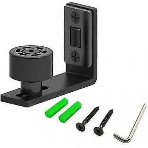 Guide de sol noir r&eacute;glable Guide inf&eacute;rieur pour porte coulissante en bois mur / porte - Neuf