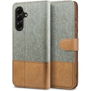KALANKA-BEZ Coque pour Samsung A56 5G, Etui pour Samsung Galaxy A56 5G Housse en Cuir de Protection, Portefeuille en Cuir Polyur&eacute;thane, Crochet, Pochette pour Monnaie, Fermeture Magn&eacute;tique, Gris - Neuf