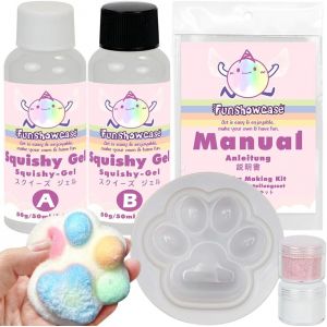 RVKAL-Taba Squishy Kit De Gel Liquide+Moule En Silicone Patte De 7,6 Cm+Flocage - Neuf
