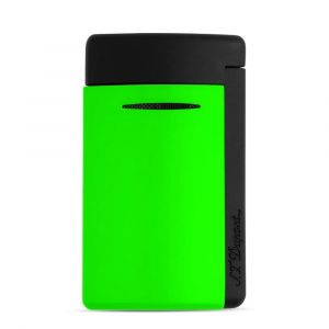 Briquet S.T. Dupont Minijet Vert Fluo Et Noir - Neuf