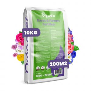 Engrais Pour Roses Et Fleurs - 10 Kg Pour 200 M2 - Tout En Un - Organifer - Neuf