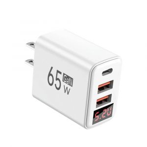 65w Usb Type C Chargeur Charge Rapide Prise Ue/Us Chargeur Mural Pour Iphone Samsung Xiaomi 3 Ports Charge Rapide Adaptateur De Chargeur De T&eacute;l&eacute;phone--Us Plug White - Neuf