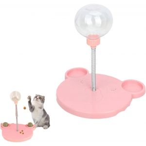 Balle interactive pour chien-Favorise des habitudes alimentaires saines et une stimulation mentale-Rose - Neuf