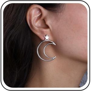 Kal-Boucles D'oreilles Bohème Étoile Lune Veste Boucles D'oreilles Or Creuse Croissant Bijoux Pour Femmes - Neuf