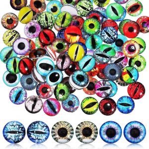100 Pcs Yeux De Verre Oeil Artisanat Yeux D'animaux Yeux De Poupée Yeux Crochet Yeux D'animaux De Bricolage Globes Oculaires Pour Animaux En Peluche - Neuf