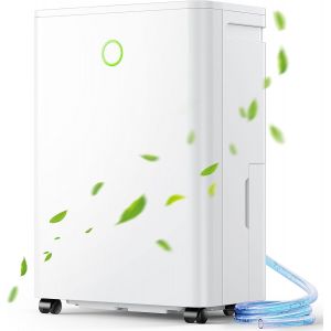 lbgwp60-12L/Jour Deshumidificateur D Air - Contrôle Intelligent De L'Humidité, Déshumidificateur D'Air Avec Minuterie 24H, Drainage Continu, Dégivrage Automatique, Pour Grande Pièce Chambre Salle De - Neuf