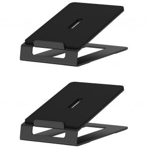 AISENS SPK08U-427 support de haut-parleurs Table, Bureau Acier Noir - Neuf