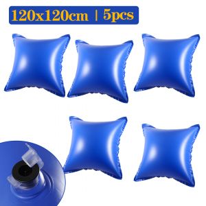 Oreillers gonflables de housse 122 x 122 x 60 cm PVC Pool hiver Coussin de piscine 5pcs - Neuf