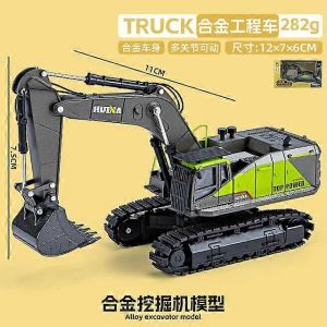 1/50 Scale Diecast Alloy Excavator Toy Car For Kids Boys Engineering Truck Toys Forklift Crane Dump Truck Children's Toys Gift-7721-1excavatrice gree - Neuf