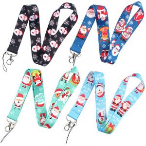 Lot De 4 Cordons D&eacute;coratifs En Polyester Bleu Pour Cl&eacute;s, Cartes, T&eacute;l&eacute;phones, Badges, Bracelets, Accessoires De Voiture - Neuf