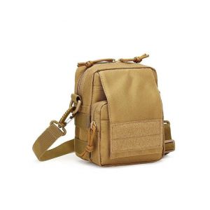 Sac Bandoulière En Toile Outnice Pour Homme ¿ Sac De Voyage Militaire Léger Pour La Randonnée Et Les Aventures En Plein Air, Couleur Kaki Classique - Neuf