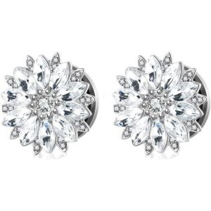 Kal-Tunnel Oreille Os, Tunnel Oreille Acier Chirurgical Différentes Tailles Disponibles Bijoux Acier Inoxydable Fleur Avec Cubic Zirconia - Neuf