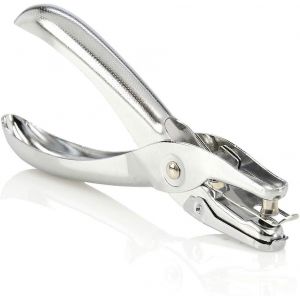 Perforatrice &Agrave; Un Trou Pour 5 Feuilles Avec Design M&eacute;tallique Et Compartiment De Nettoyage - Neuf