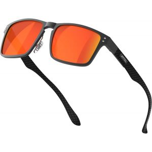 Kathlelxh-Lunettes De Soleil Rectangulaires En Fibre De Carbone Pour Homme Polarisées Protection Uv[H216] - Neuf