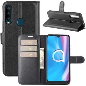 Etui Pour Alcatel 1se 2020 Housse De Protection Anti-Choc Avec Cr&eacute;dit Carte Fente Etui En Cuir Pu + Int&eacute;rieur En Silicone Tpu Case Wallet Coque Pour Alcatel 1se 2020 Case, Noir - Neuf