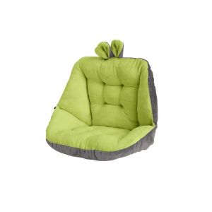 Coussin de chaise de bureau vert 45x45cm avec dossier et sangles - Neuf